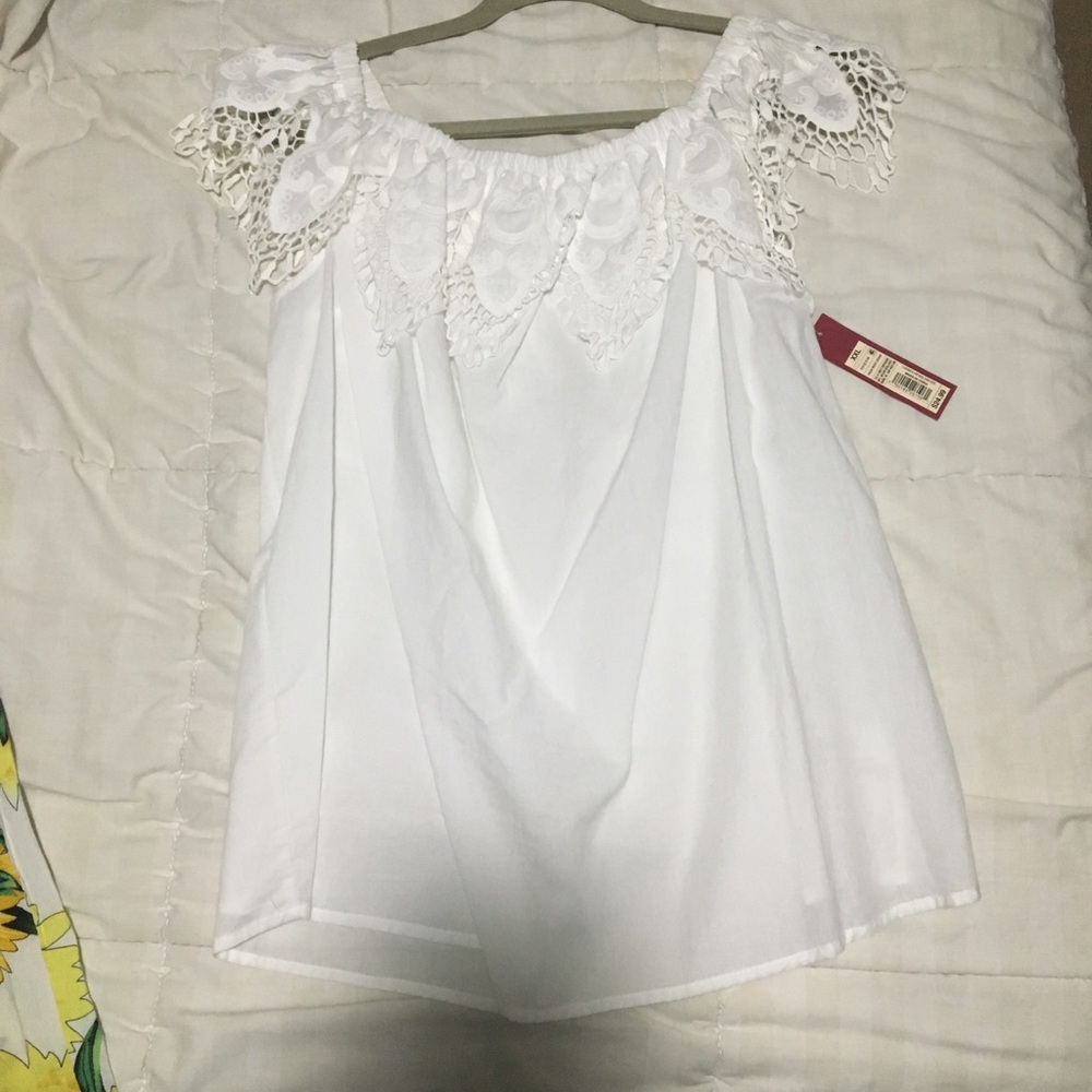 White off the shoulder top